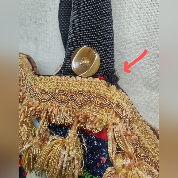 Bag Tote Weekender Shoulder One Of A Kind Patchwork Lined Fringe Tassels - Picture 11 of 12